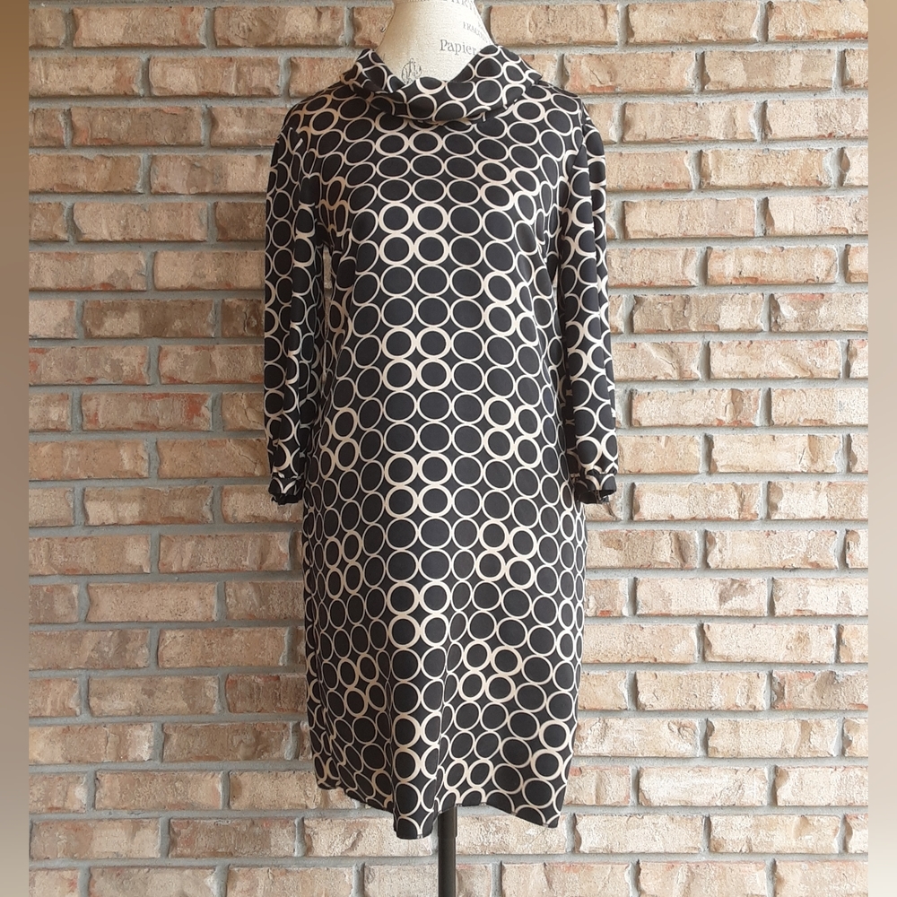 J. Crew 100% Silk Geometric Print Careerware Dress Size 4.